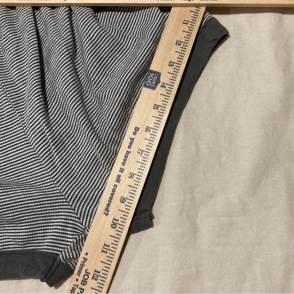 London Brand Striped Henley Style Romper with Dark Grey Trim - Picture 5 of 10